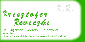 krisztofer reviczki business card